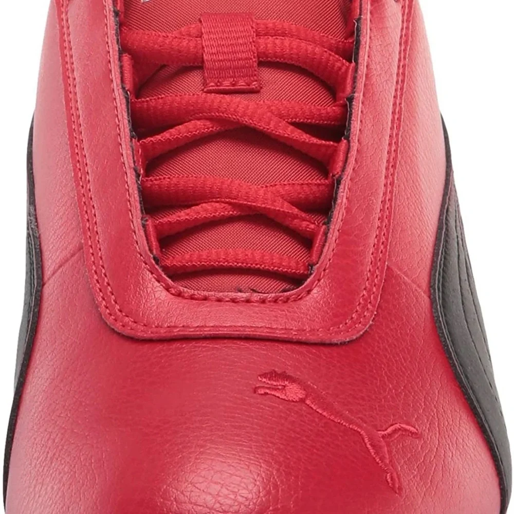 Men’s PUMA Ferrari Sneaker red black with ferrari logo athletic shoe white base - Picture 2 of 9